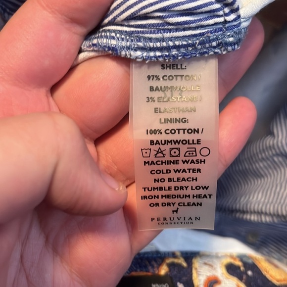 Peruvian Connection Sumatra Pants Abstract Multicolor Size 2 - Picture 7 of 7